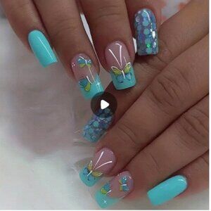 Beautiful press-on or glue-on nails.